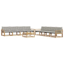 Udendørs sofagruppe 9 pcs Hvid og lysegrå 79 x 79 x 37 cm