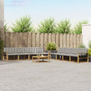 Udendørs sofagruppe 9 pcs Hvid og lysegrå 79 x 79 x 37 cm