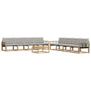 Udendørs sofagruppe 9 pcs Hvid og lysegrå 79 x 79 x 37 cm