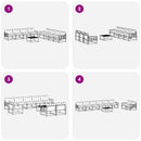 Udendørs sofagruppe 9 pcs Hvid og lysegrå 79 x 79 x 37 cm