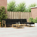 Udendørs sofagruppe 6 pcs Hvid og sort 79 x 79 x 37 cm