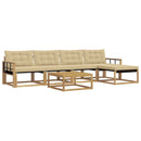 Udendørs sofagruppe 6 stk. Hvid og Beige