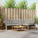 Udendørs sofagruppe 5 pcs Hvid og lysegrå 79 x 79 x 37 cm