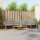 Udendørs sofagruppe 6 pcs Hvid og lysegrå 79 x 79 x 37 cm