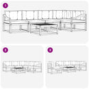 Udendørs sofagruppe 6 stk. Hvid og cremefarvet