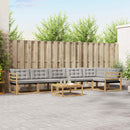 Udendørs sofagruppe 7 pcs Hvid og lysegrå 79 x 79 x 37 cm