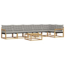 Udendørs sofagruppe 7 pcs Hvid og lysegrå 79 x 79 x 37 cm