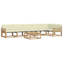 Udendørs sofagruppe 7 pcs Hvid og cremefarvet 79 x 79 x 37 cm