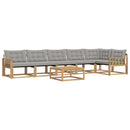 Udendørs sofagruppe 7 pcs Hvid og lysegrå 79 x 79 x 37 cm