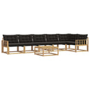 Udendørs sofagruppe 7 pcs Hvid og sort 79 x 79 x 37 cm