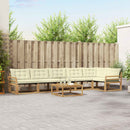 Udendørs sofagruppe 7 pcs Hvid og cremefarvet 79 x 79 x 37 cm