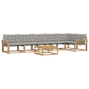 Udendørs sofagruppe 7 pcs Hvid og lysegrå 79 x 79 x 37 cm