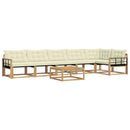 Udendørs sofagruppe 7 pcs Hvid og cremefarvet 79 x 79 x 37 cm