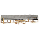 Udendørs sofagruppe 7 pcs Hvid og lysegrå 79 x 79 x 37 cm