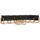 Udendørs sofagruppe 7 pcs Hvid og sort 79 x 79 x 37 cm