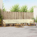 Udendørs sofagruppe 7 pcs Hvid og cremefarvet 79 x 79 x 37 cm