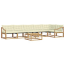 Udendørs sofagruppe 7 pcs Hvid og cremefarvet 79 x 79 x 37 cm