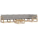 Udendørs sofagruppe 7 pcs Hvid og lysegrå 79 x 79 x 37 cm