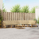 Udendørs sofagruppe 7 pcs Hvid og Beige 79 x 79 x 37 cm