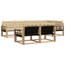Udendørs sofagruppe med pude 7 pcs Hvid og Beige