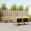 Udendørs sofagruppe med pude 8 pcs Hvid og Beige