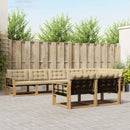 Udendørs sofagruppe med pude 8 pcs Hvid og Beige