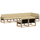 Udendørs sofagruppe med pude 8 pcs Hvid og Beige
