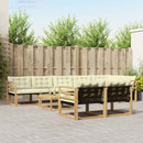 Udendørs sofagruppe 9 pcs Hvid og cremefarvet 79 x 79 x 37 cm
