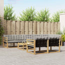 Udendørs sofagruppe 9 pcs Hvid og lysegrå 79 x 79 x 37 cm