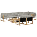 Udendørs sofagruppe 9 pcs Hvid og lysegrå 79 x 79 x 37 cm