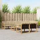 Udendørs sofagruppe 9 pcs Hvid og Beige 79 x 79 x 37 cm