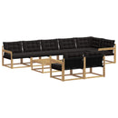 Udendørs sofagruppe 9 pcs Hvid og sort 79 x 79 x 37 cm