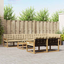 Udendørs sofagruppe 9 pcs Hvid og Beige 79 x 79 x 37 cm