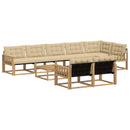 Udendørs sofagruppe 9 pcs Hvid og Beige 79 x 79 x 37 cm