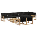 Udendørs sofagruppe 9 pcs Hvid og sort 79 x 79 x 37 cm