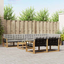 Udendørs sofagruppe 9 pcs Hvid og lysegrå 79 x 79 x 37 cm