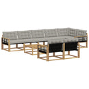 Udendørs sofagruppe 9 pcs Hvid og lysegrå 79 x 79 x 37 cm