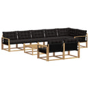 Udendørs sofagruppe 9 pcs Hvid og sort 79 x 79 x 37 cm