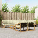 Udendørs sofagruppe 9 pcs Hvid og cremefarvet 79 x 79 x 37 cm