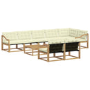 Udendørs sofagruppe 9 pcs Hvid og cremefarvet 79 x 79 x 37 cm