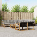 Udendørs sofagruppe 9 pcs Hvid og lysegrå 79 x 79 x 37 cm