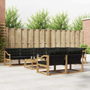 Udendørs sofagruppe 9 pcs Hvid og sort 79 x 79 x 37 cm