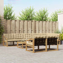 Udendørs sofagruppe 9 pcs Hvid og Beige 79 x 79 x 37 cm