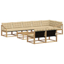 Udendørs sofagruppe 9 pcs Hvid og Beige 79 x 79 x 37 cm