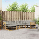 Udendørs sofagruppe 6 pcs Hvid og lysegrå 325 x 166,5 x 73 cm