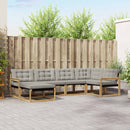 Udendørs sofagruppe 6 pcs Hvid og lysegrå 327 x 168,5 x 73 cm