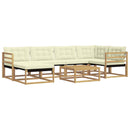 Udendørs sofagruppe 7 pcs Hvid og cremefarvet 79 x 79 x 37 cm
