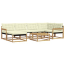 Udendørs sofagruppe 7 pcs Hvid og cremefarvet 79 x 79 x 37 cm