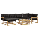 Udendørs sofagruppe 7 pcs Hvid og sort 79 x 79 x 37 cm