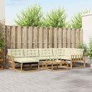 Udendørs sofagruppe 7 pcs Hvid og cremefarvet 79 x 79 x 37 cm